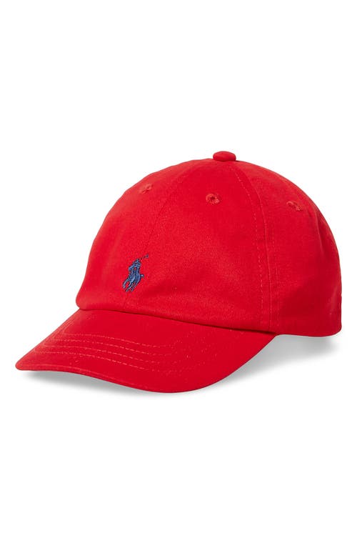 Shop Ralph Lauren Kids' Classic Chino Cap In Red