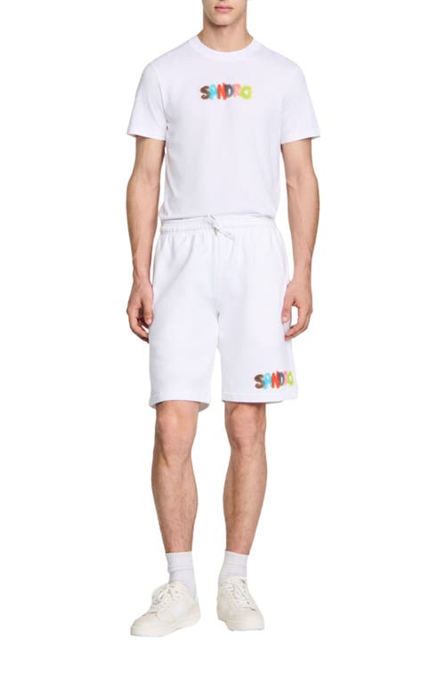 Shop Sandro Wild Animals Shorts In White