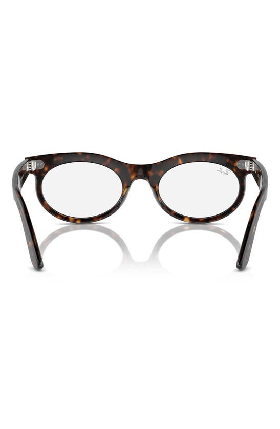 Ray Ban Wayfarer 53mm Polarized Oval Sunglasses In Havana