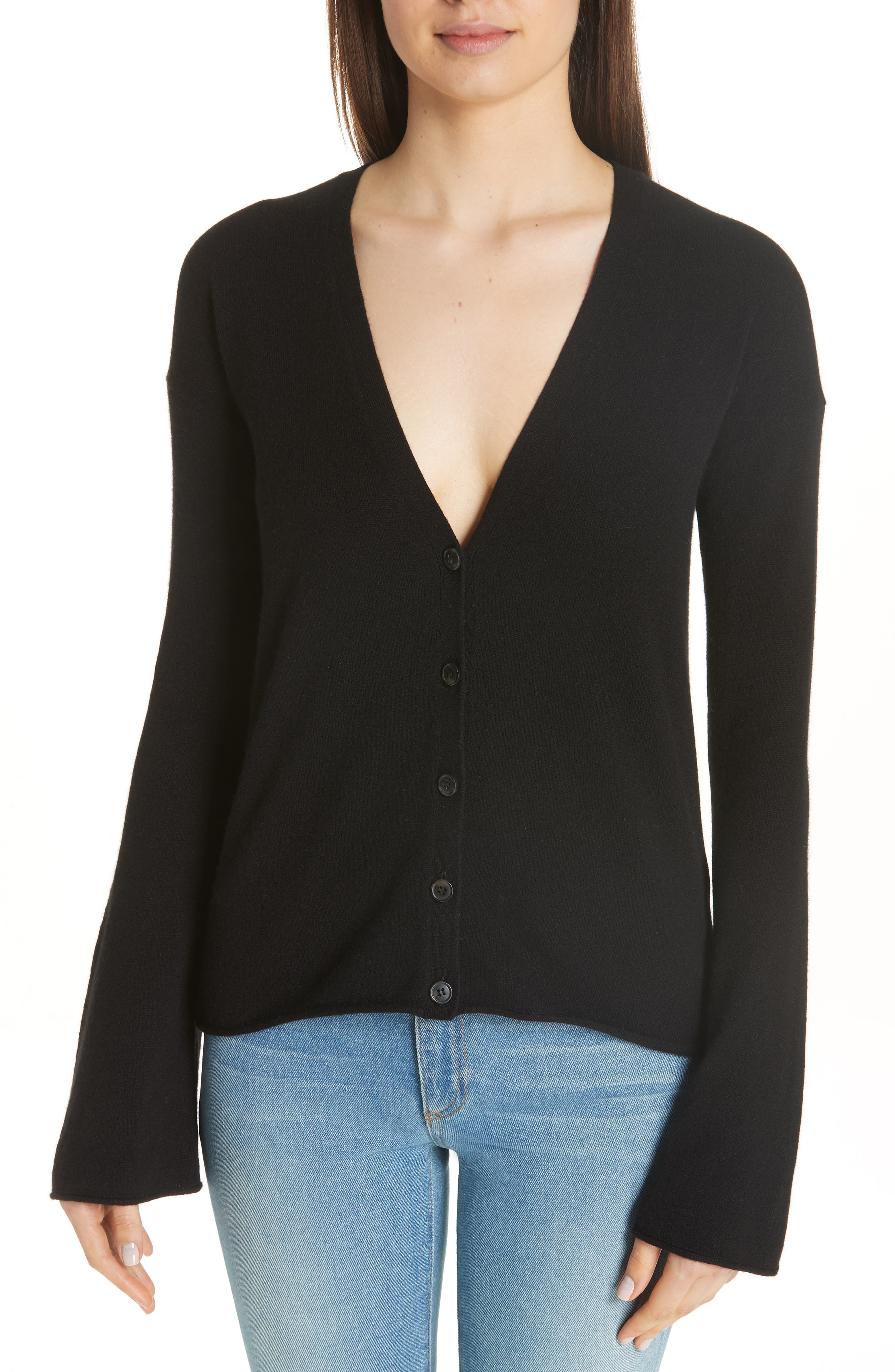 Theory Bell Sleeve Cashmere Cardigan | Nordstrom