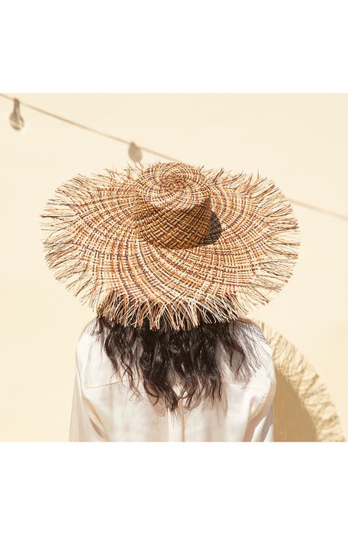 Eugenia Kim Valentina Wide Brim Straw Sun Hat In Brown/multi