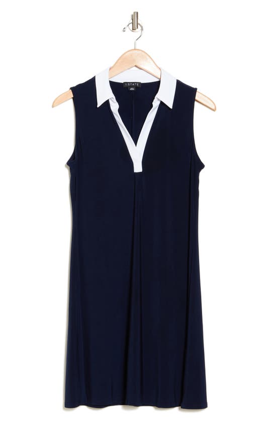 Shop 1.state Sleeveless Shift Dress In Navy Blue