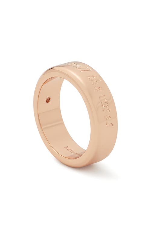 Shop Kate Spade New York Stop And Smell The Roses Band Ring In Rose Gold