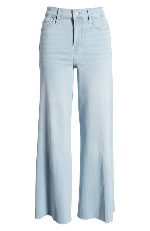 Le Palazzo Raw Hem Ankle Wide Leg Jeans in Clarity