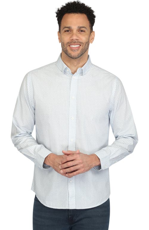 Shop Vustra Square Print Long Sleeve Shirt In White