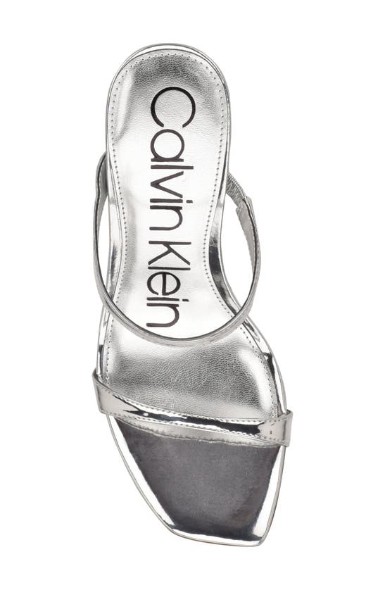 Calvin Klein Women's Halena Barely There Stiletto Heel Dress Sandals  Women's Shoes In Silver-tone - Faux Leather | ModeSens