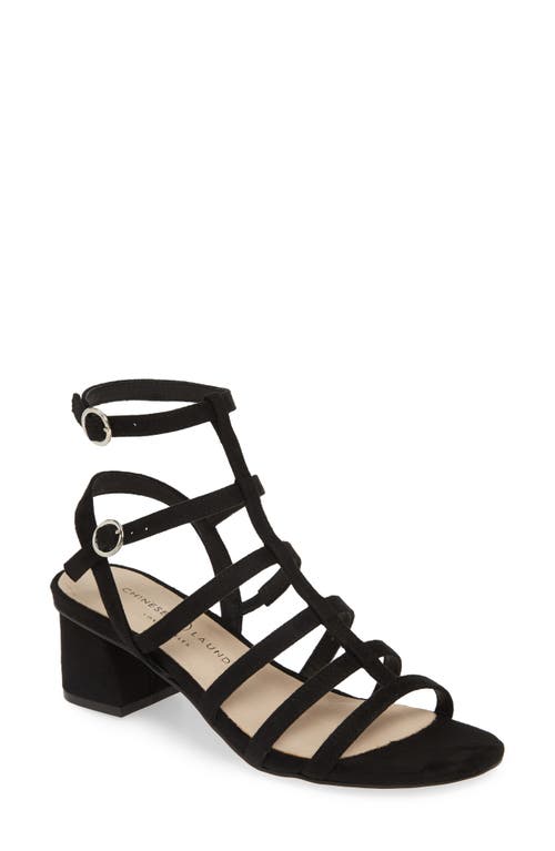 Chinese Laundry Monroe Strappy Cage Sandal in Black