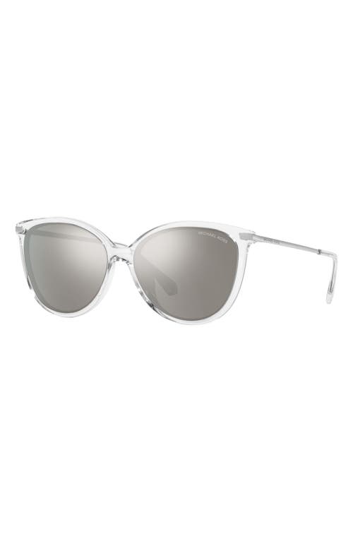 Michael Kors Dupont 58mm Cat Eye Sunglasses in Silver Mirror at Nordstrom