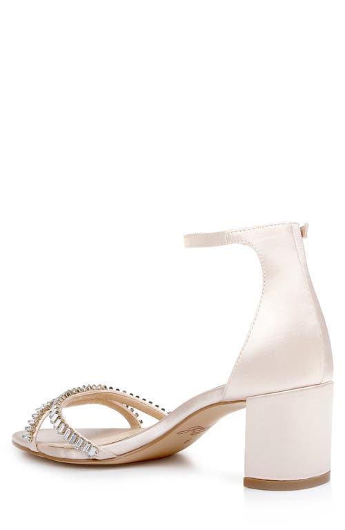 Jewel Badgley Mischka Women's Joanne Block Heel Evening Sandals In Champagne