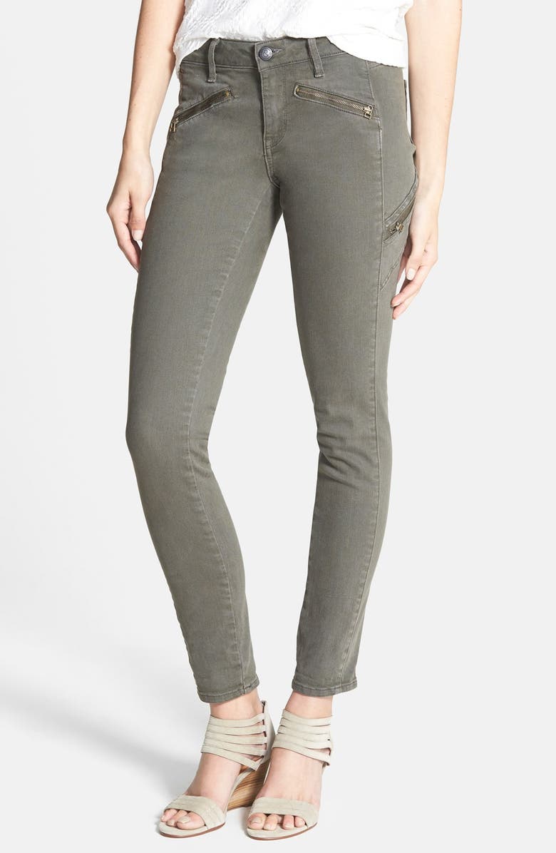 Treasure&Bond Zip Skinny Jeans (Olive Tarmac) | Nordstrom
