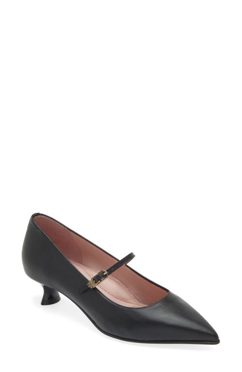 Naot Rosalie Pointed Toe Pump in Black Nappa Leather 