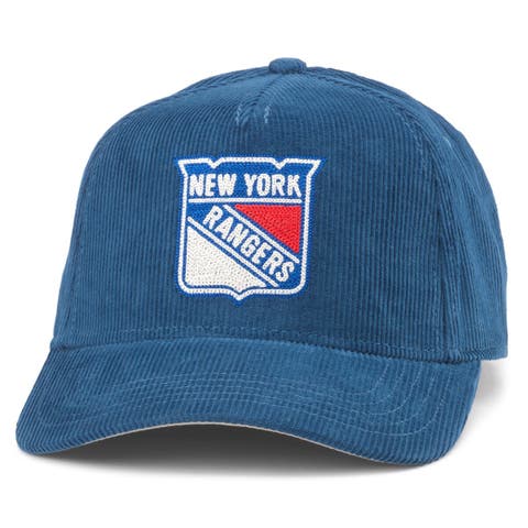 Men's American Needle Blue New York Rangers Corduroy Chain Stitch Adjustable Hat
