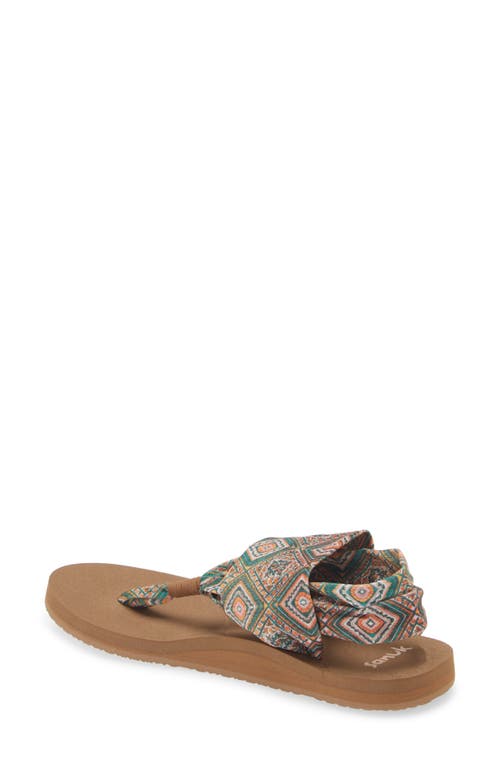 Shop Sanuk Tile Slingback Sandal In Green/gold