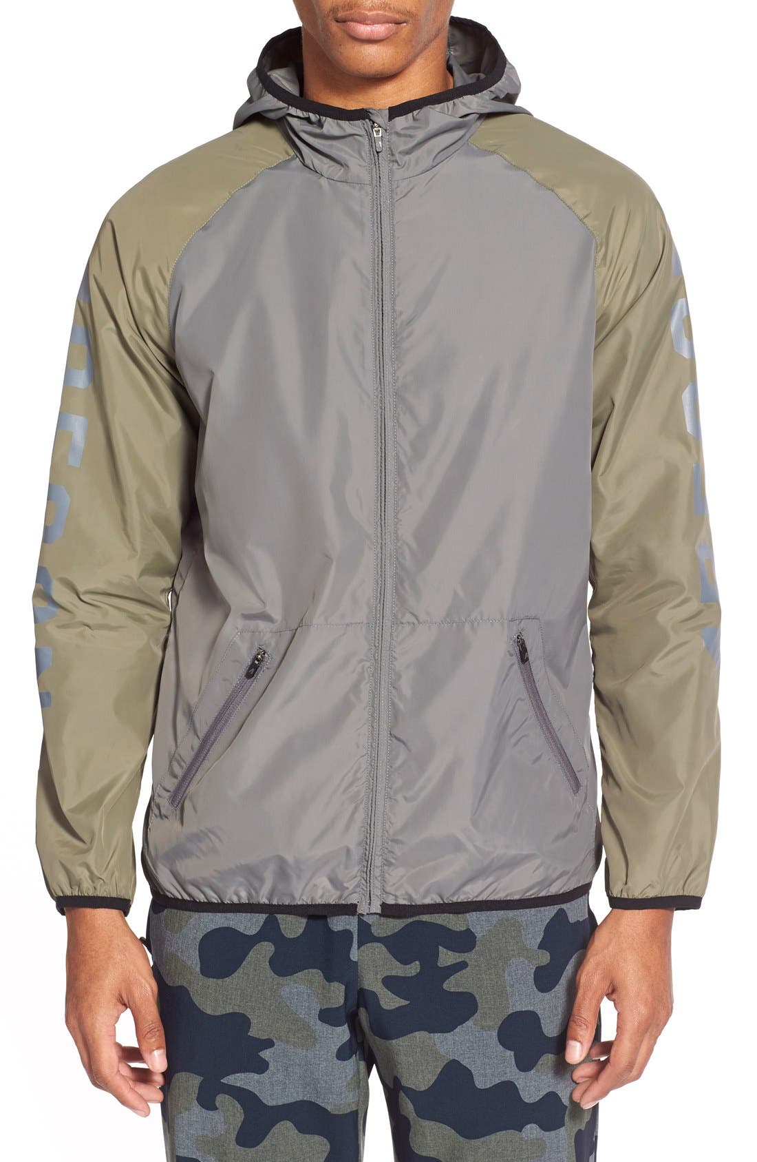 RVCA 'Slingshot' Waterproof Hooded Jacket Nordstrom