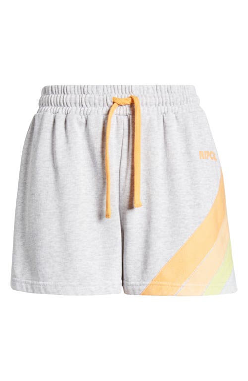 Shop Rip Curl Surf Revival Cotton Blend Fleece Shorts In Light Grey Marle