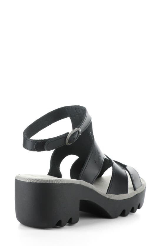 Shop Fly London Tawi Strappy Sandal In Black