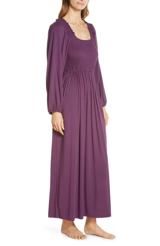 Nordstrom Moonlight Eco Long Sleeve Nightgown In Purple Depth ModeSens