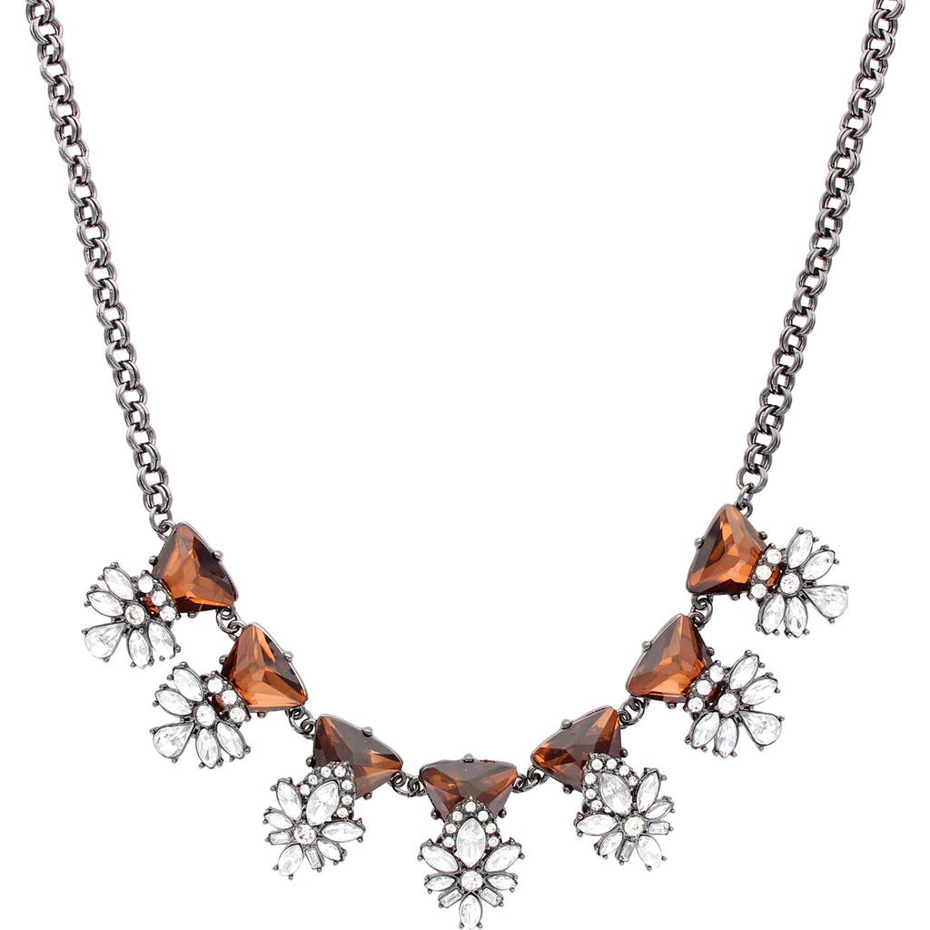 Olivia Welles Adela Crystal Detail Necklace In Metallic