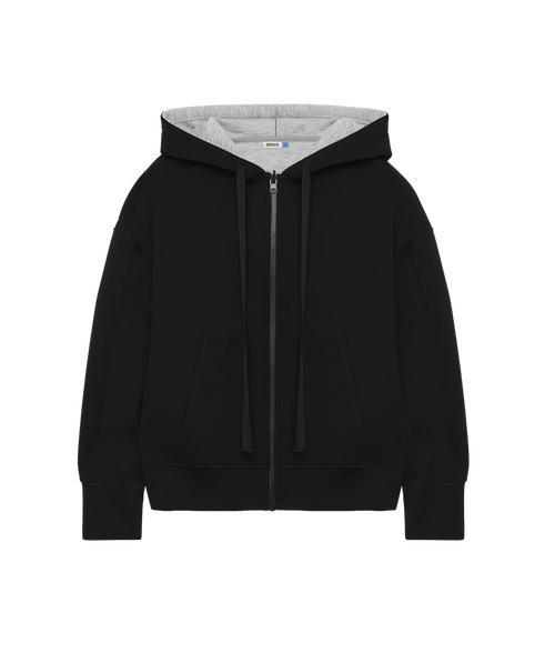 Ansea The Reversible Hoodie In Black/gray
