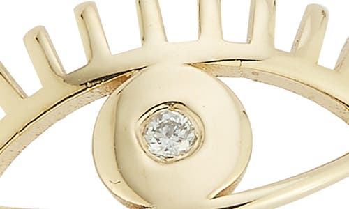 Ember Fine Jewelry 14k 0.01 Ct. Tw. Diamond Evil Eye Ring In Gold