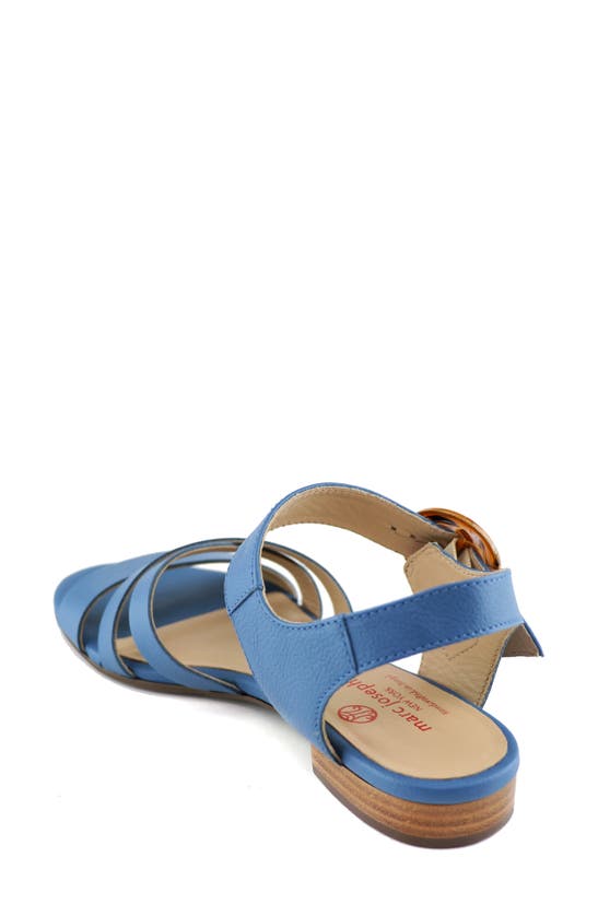 Marc Joseph New York Parkside Ave Sandal In Atlantic Blue Svelte Grainy