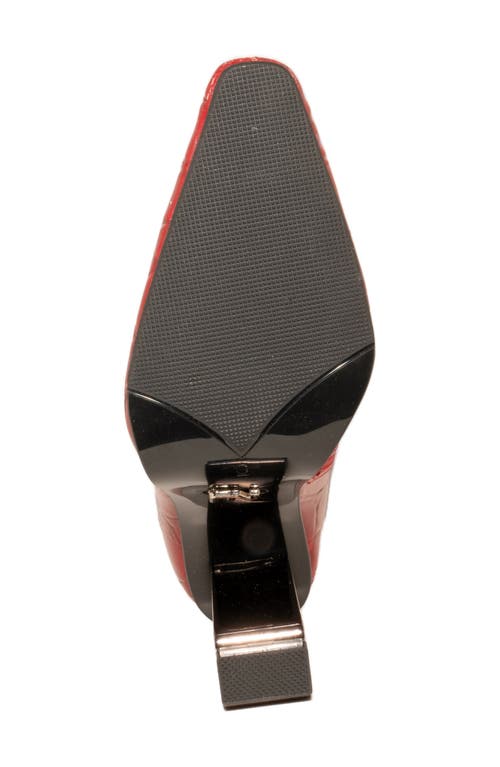 Ninety Union Palladium Square Toe Boot In Red