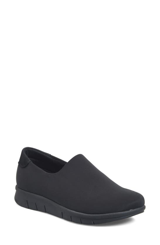 Shop Comfortiva Cate Wedge Slip-on Sneaker In Black Fabric