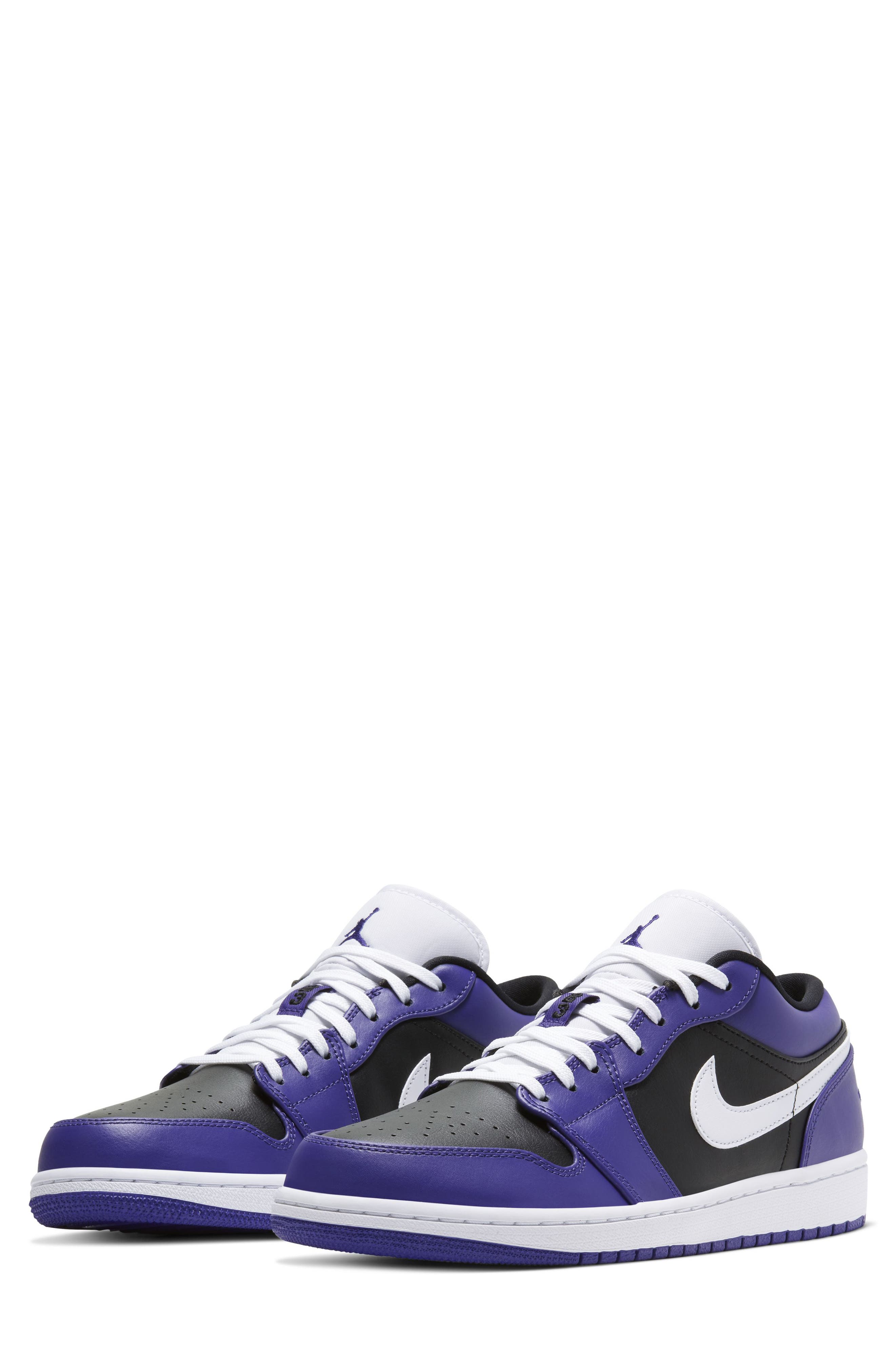 UPC 193658235129 product image for Men's Nike Air Jordan 1 Low Sneaker, Size 8 M - Purple | upcitemdb.com