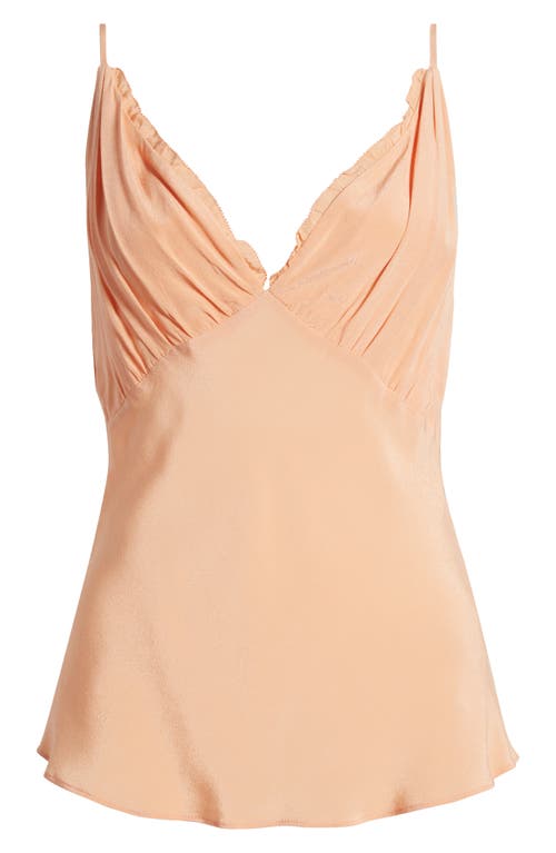 Shop Rue Sophie Florie Ruffle Trim Camisole In Cantaloupe