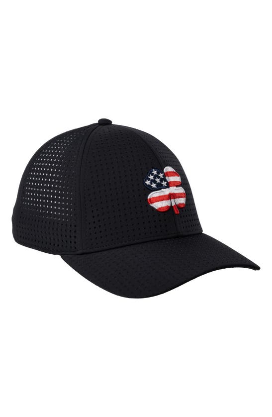 Shop Black Clover Usa Perforated Trucker Snapback Hat In Black