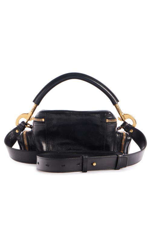 Chloé Small Camera Leather Top Handle Bag In Black