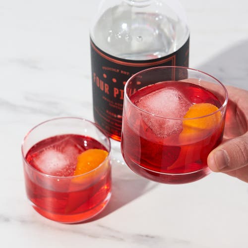 Viski Raye Crystal Negroni Glasses Set Of 4 In Clear