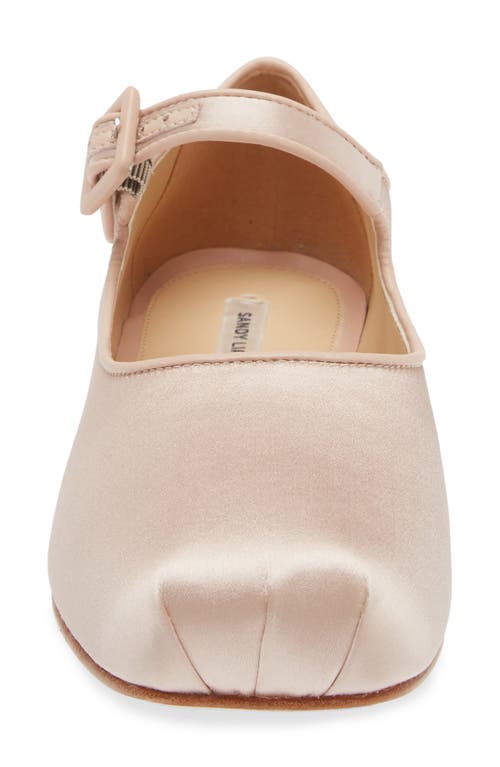 Sandy Liang Ssense Exclusive Pink Mary Jane Pointe Ballerina Flats In Ballet Satin