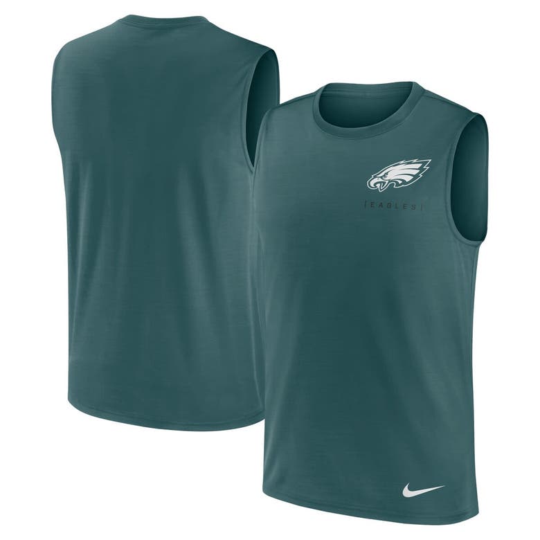 Shop Nike Midnight Green Philadelphia Eagles Muscle Tank Top In Teal