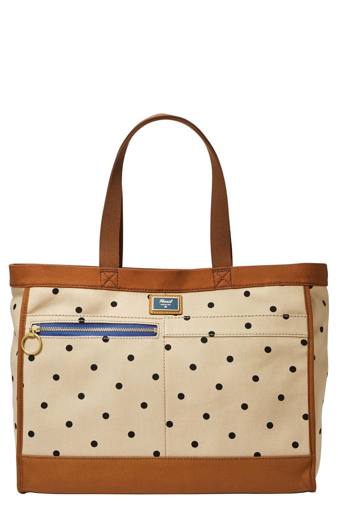 fossil canvas tote bag