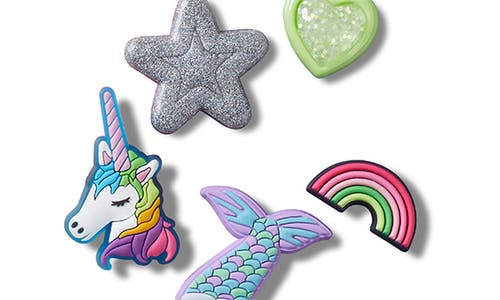 Shop Crocs Kids' Favorite Unicorn Assorted 5-pack Jibbitz Shoe Charms In Multi