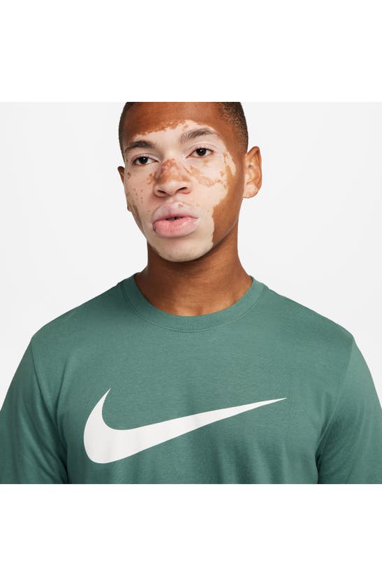Shop Nike Icon Swoosh Cotton Graphic T-shirt In Bicoastal