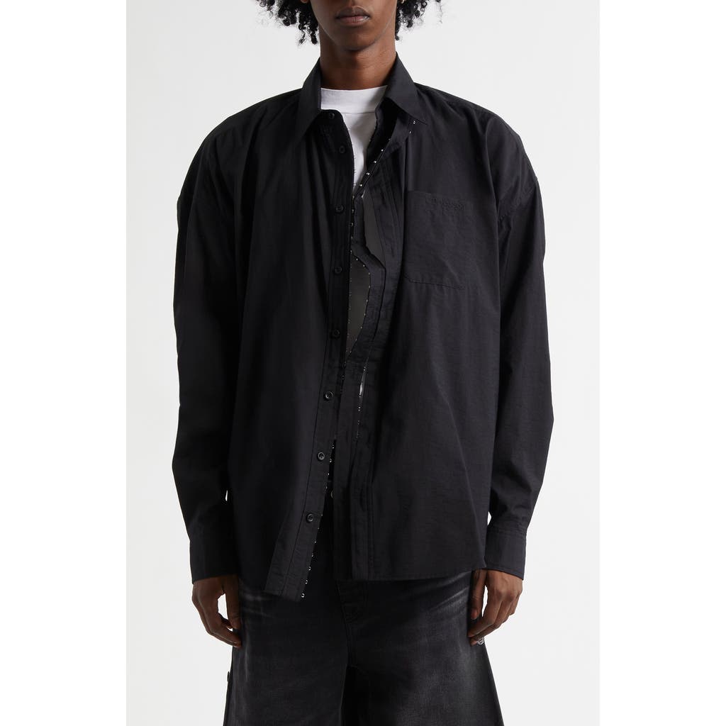 Y/Project Evergreen Hook & Eye Shirt in Evergreen Black
