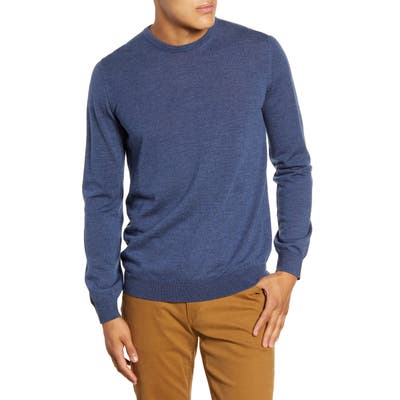 Brax Rick Crewneck Merino Wool Sweater, Blue