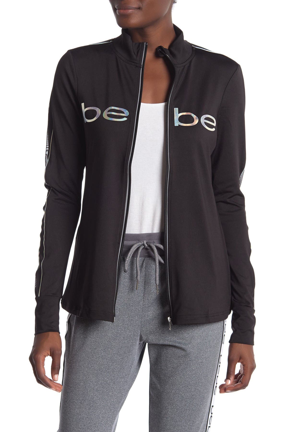 Bebe Sport Tech Reflector Logo Jacket Nordstrom Rack