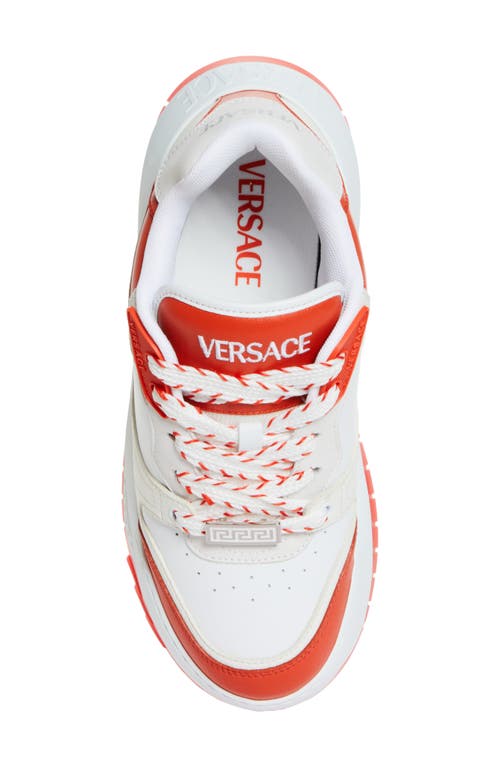 Shop Versace Odissea Sneaker In Coral White- Palladium