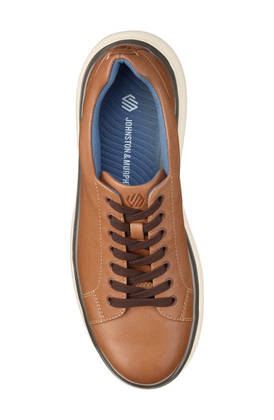 Shop Johnston & Murphy Oasis Lace-to-toe Sneaker In Tan Full Grain