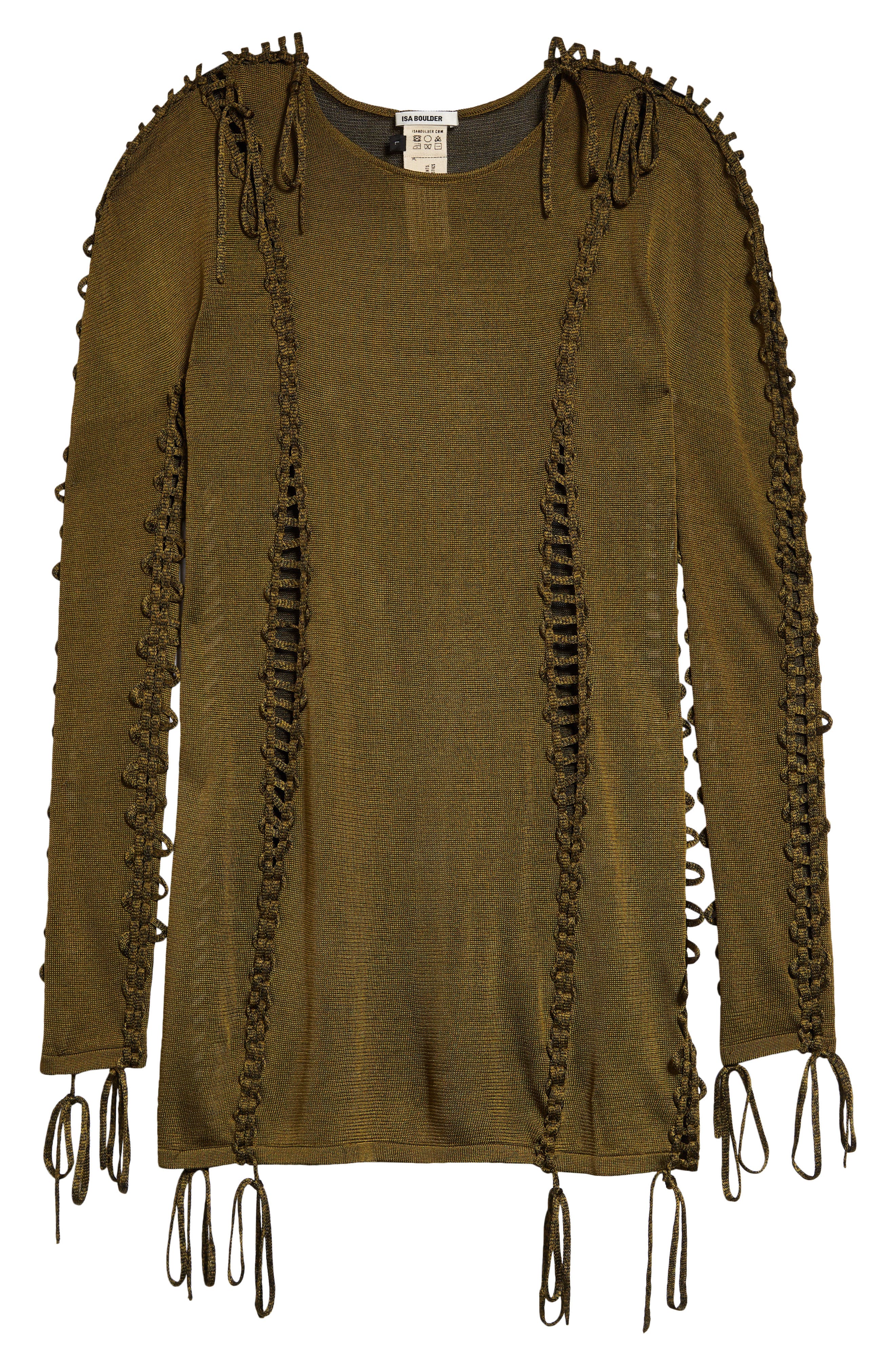 Isa Boulder Lace-Up Long Sleeve Mini 