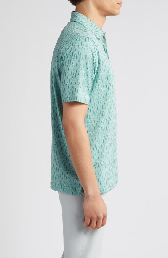 Johnston & Murphy Xc4® Guitar Print Performance Polo In Green