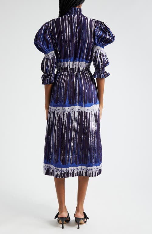 Shop Busayo Alaiye Midi Dress In Blue