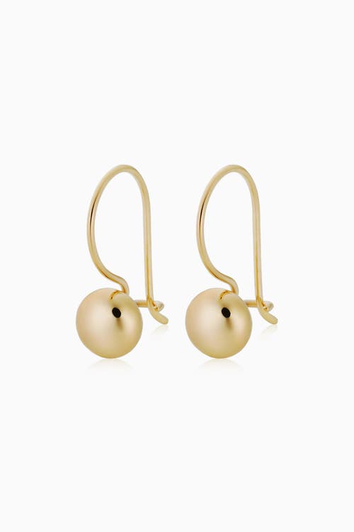 Oradina 14k Gold Buttoned Up Drop Earrings In Yellow Gold