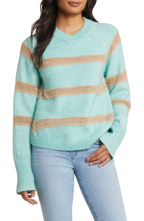 Stripe V-Neck Sweater (Nordstrom Exclusive)
