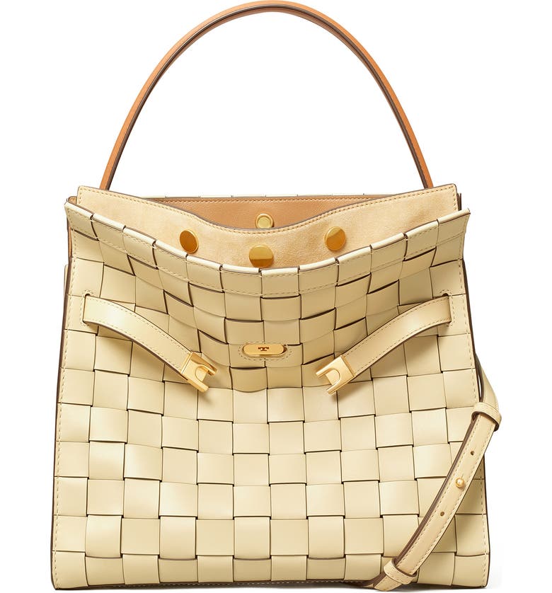 Tory Burch Lee Radziwill Woven Leather Double Bag | Nordstrom