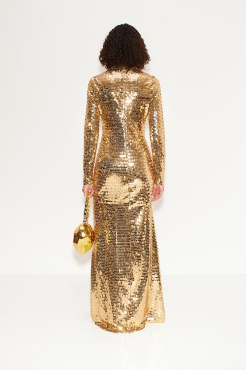 Shop Simonmiller Sculpty Sequin Dress In Star Gold