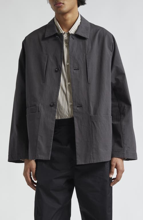 Lemaire Boxy Cotton Workwear Jacket Anthracite Brown at Nordstrom, Us